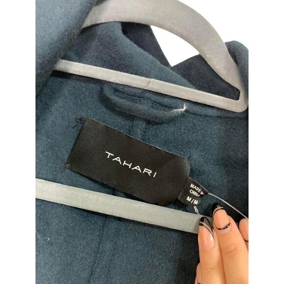 Tahari Riley Crepe Drape Jacket in Teal Medium‎ NEW $250 - Picture 2 of 7